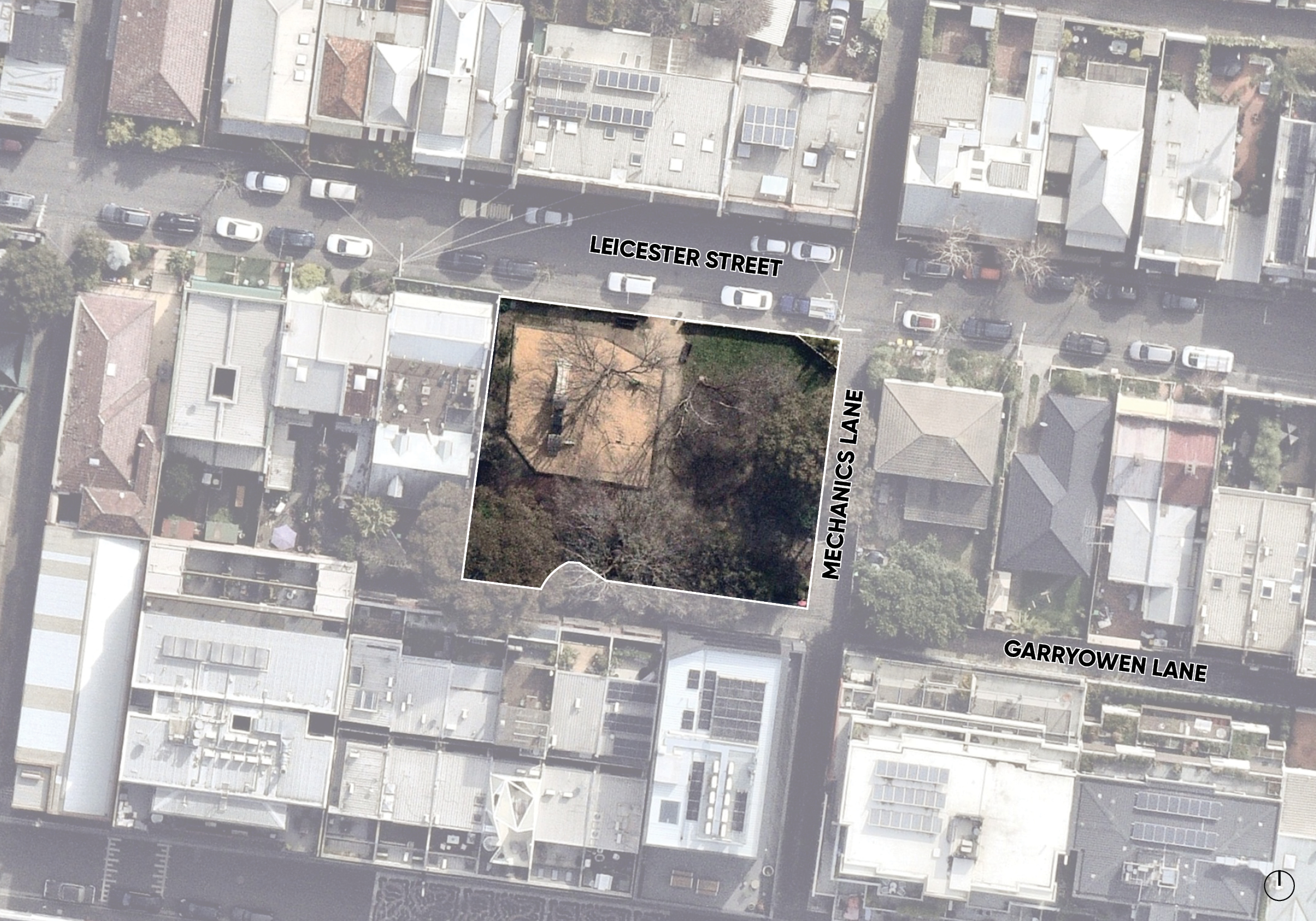 Satellite photograph of Garryowen Park and surrounding properties