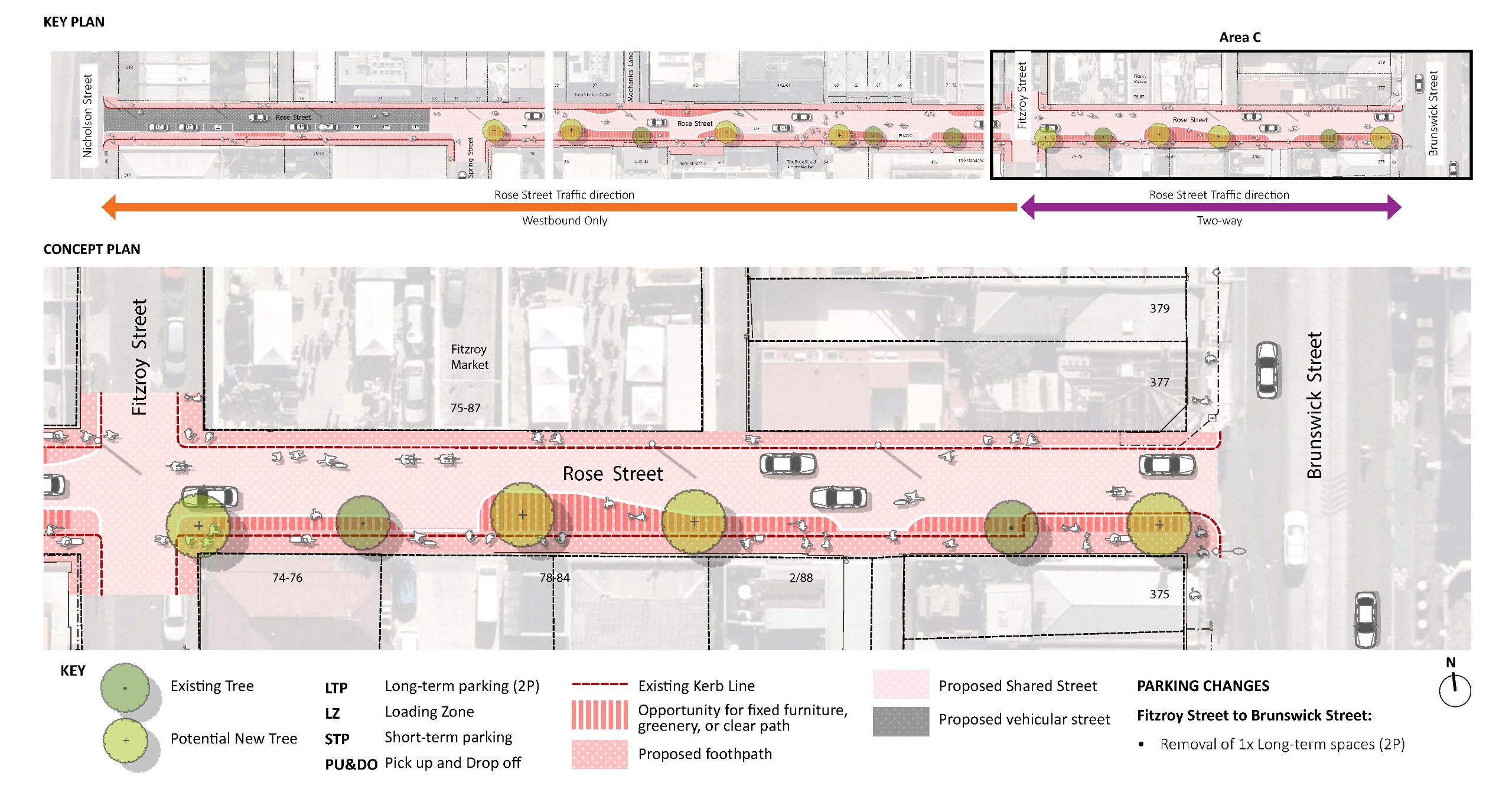 Section of concept option 2 showing Area C, which is the third and final section