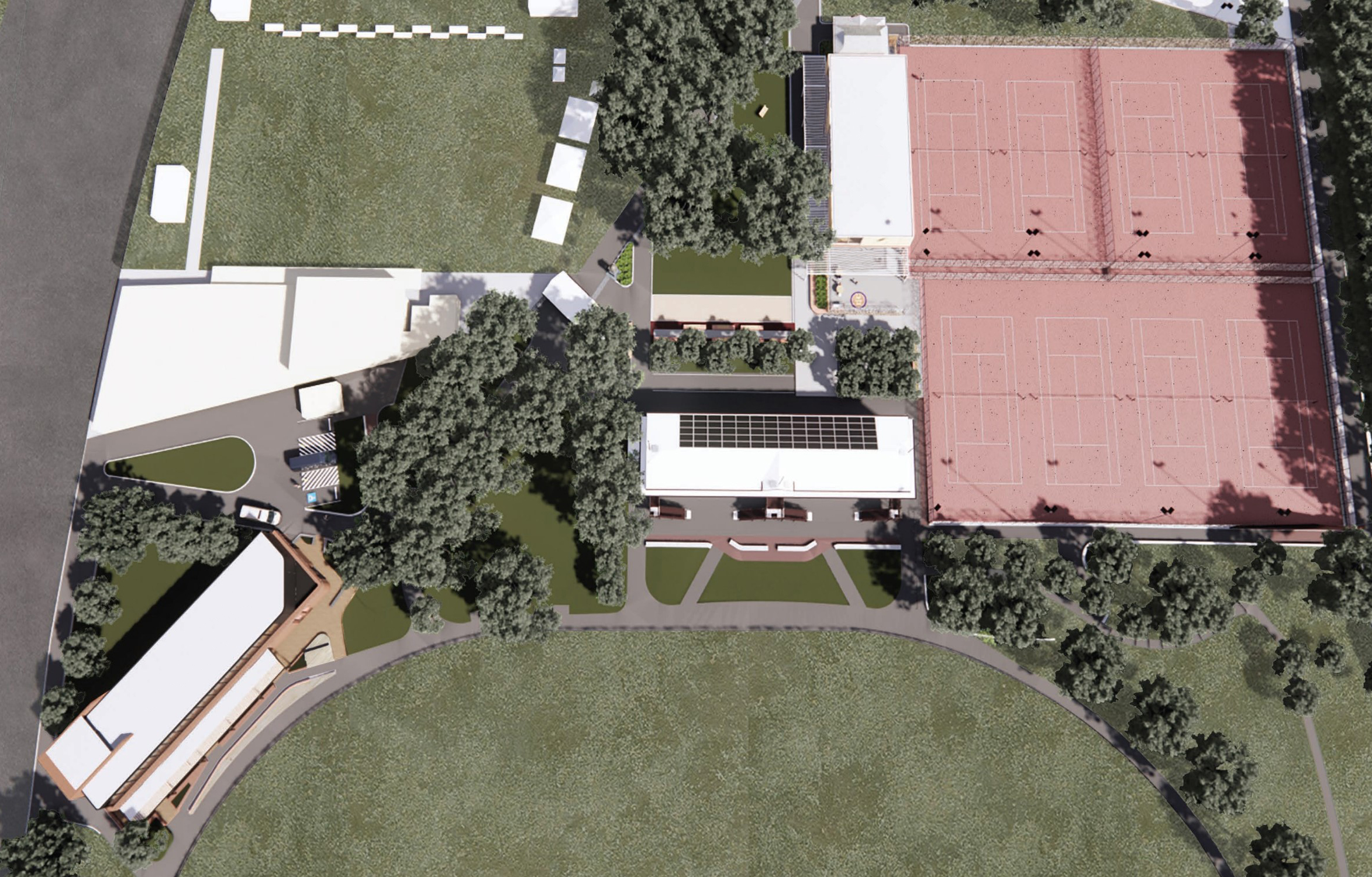 Proposed site plan for Brunswick Street Oval facilities